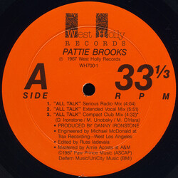 Pattie Brooks All Talk USED VINYL 12INCH 33 S RPM
