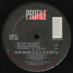 Rob Base & DJ E-Z Rock Get On The Dance Floor USED VINYL 12INCH 33 S RPM STEREO