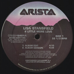 Lisa Stansfield A Little More Love VINYL 12" USED