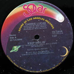 Carrie Lucas Keep Smilin' USED VINYL 12INCH 33 S RPM
