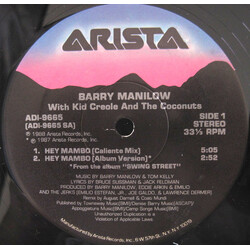 Barry Manilow / Kid Creole And The Coconuts Hey Mambo USED VINYL 12INCH 33 S RPM MAXI-SINGLE STEREO