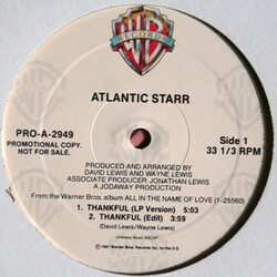 Atlantic Starr Thankful / Let The Sun In VINYL 12" USED