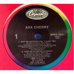 Ava Cherry Keep Me Satisfied USED VINYL 12INCH 33 S RPM PROMO