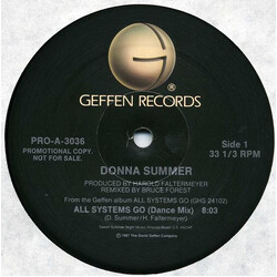 Donna Summer All Systems Go USED VINYL 12INCH 33 S RPM PROMO