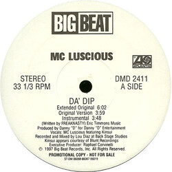 MC Luscious Da' Dip USED VINYL 12INCH 33 S RPM PROMO STEREO