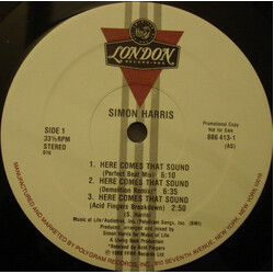 Simon Harris Here Comes That Sound USED VINYL 12INCH PROMO 33 S RPM