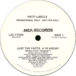 Patti LaBelle Just The Facts (Theme From "Dragnet") USED VINYL 12INCH 33 S RPM PROMO