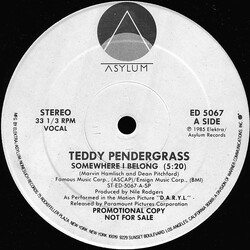 Teddy Pendergrass Somewhere I Belong USED VINYL 12INCH PROMO