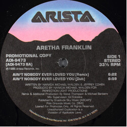 Aretha Franklin Ain't Nobody Ever Loved You USED VINYL 12INCH 33 S RPM PROMO