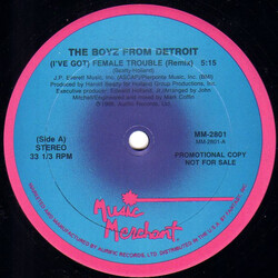 The Boyz From Detroit (I've Got) Female Trouble (Remix) VINYL 12" USED