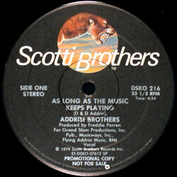 Addrisi Brothers As Long As The Music Keeps Playing VINYL 12" USED