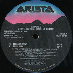 Exposé Stop, Listen, Look & Think USED VINYL 12INCH 33 S RPM PROMO