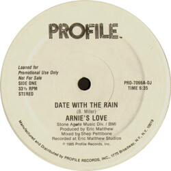 Arnie's Love Date With The Rain USED VINYL 12INCH 33 S RPM PROMO STEREO