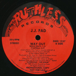 J.J. Fad Way Out USED VINYL 12INCH 33 S RPM SINGLE PROMO STEREO