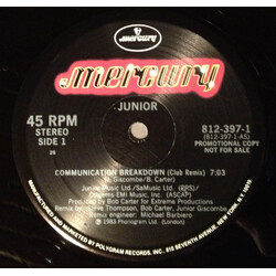 Junior (2) Communication Breakdown USED VINYL 12INCH 45 RPM PROMO