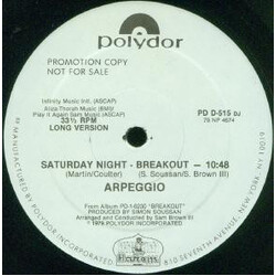 Arpeggio (2) Saturday Night - Breakout VINYL 12" USED