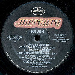 Krush House Arrest / Jack's Back VINYL 12" USED