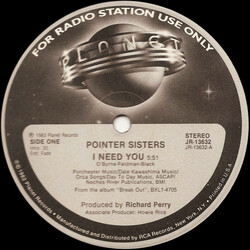 Pointer Sisters I Need You VINYL 12" USED