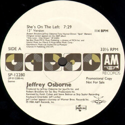 Jeffrey Osborne She's On The Left USED VINYL 12INCH 33 S RPM PROMO