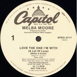 Melba Moore Love The One I'm With (A Lot Of Love) VINYL 12" USED