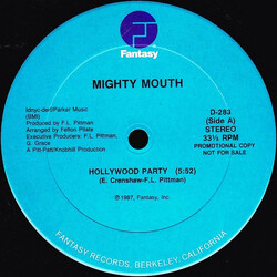 Mighty Mouth Hollywood Party USED VINYL 12INCH 33 S RPM PROMO