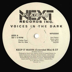 Voices In The Dark Keep It Warm USED VINYL 12INCH 33 S RPM PROMO