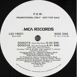 P.O.W. Gogoya USED VINYL 12INCH 33 S RPM PROMO