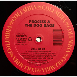 Process and the Doo Rags Call Me Up USED VINYL 12INCH 33 S RPM SINGLE STEREO