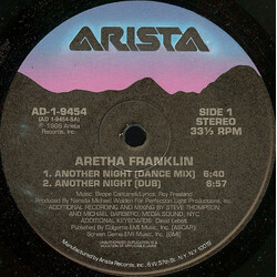 Aretha Franklin Another Night USED VINYL 12INCH 33 S RPM SINGLE