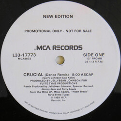 New Edition Crucial USED VINYL 12INCH 33 S RPM SINGLE PROMO