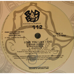 112 Love You Like I Did USED VINYL 12INCH 33 S RPM SINGLE PROMO
