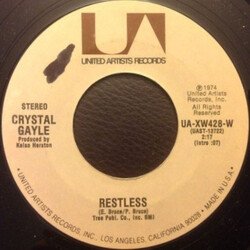 Crystal Gayle Restless / Lay Back Lover USED VINYL 7INCH 45 RPM SINGLE
