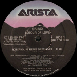 Snap! Colour Of Love USED VINYL 12INCH 33 S RPM