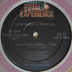 Yarbrough & Peoples Heartbeats USED VINYL 12INCH 45 RPM STEREO