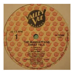 Manhattans Sweet Talk USED VINYL 12INCH 33 S RPM