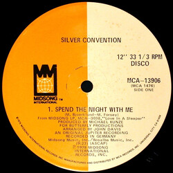 Silver Convention Spend The Night With Me / Mission To Venus VINYL 12" USED