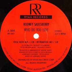 Rodney Saulsberry Who Do You Love USED VINYL 12INCH 33 S RPM