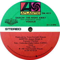 Voggue Dancin' The Night Away VINYL 12" USED