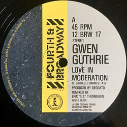 Gwen Guthrie Love In Moderation VINYL 12" USED