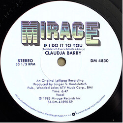 Claudja Barry If I Do It To You USED VINYL 12INCH
