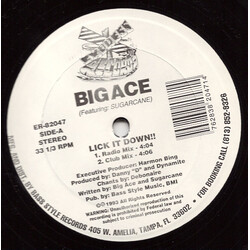 Big Ace / Sugarcane (3) Lick It Down!! VINYL 12" USED