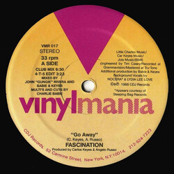 Fascination Go Away USED VINYL 12INCH 33 S RPM
