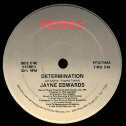 Jayne Edwards Determination / It Should Have Been Me USED VINYL 12INCH 33 S RPM