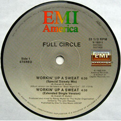 Full Circle (2) Workin' Up A Sweat USED VINYL 12INCH 33 S RPM STEREO