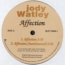 Jody Watley Affection USED VINYL 12INCH 33 S RPM