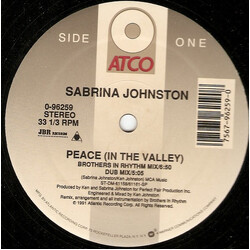Sabrina Johnston Peace (In The Valley) VINYL 12" USED