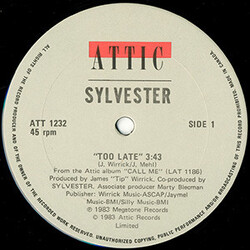 Sylvester Too Late / Trouble In Paradise USED VINYL 12INCH 45 RPM