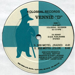Vennie D $55 Motel VINYL 12" USED