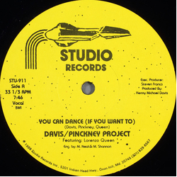 Davis / Pinckney Project / Lorenzo Queen You Can Dance (If You Want To) VINYL 12" USED