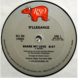 D'llegance Share My Love VINYL 12" USED
